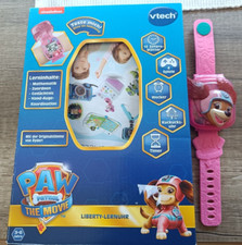 Paw Patrol Lernspiel Uhr Pink + Anleitung Spieluhr Rechenuhr Armbanduhr V-tech 