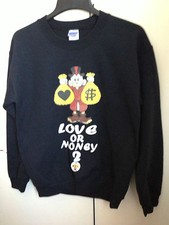 LOVE OR MONEY DONALD DUCK UNISEX SWEATSHIRT DOPE / SCHNURRBART