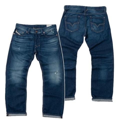 Men diesel jeans navy - navy, cotton