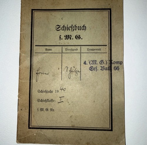 Schießbuch für - , mg
