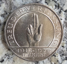 Weimarer Republik 3 Reichsmark