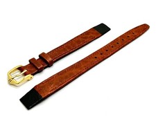 HIRSCH Uhrenarmband zum Kleben 12 mm Leder camelgrain goldbraun