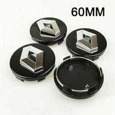 4x 60mm Für Renault Schwarz Auto Nabendeckel Felgendeckel Radnabendeckel NEU