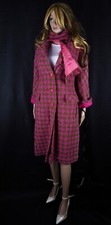 Vtg. Colette Modes Irish Donegal Tweed Coat  Look Feel Angora Cashmere Silk Sz S
