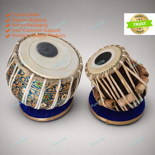 Meenakari work steel tabla - meenakari,