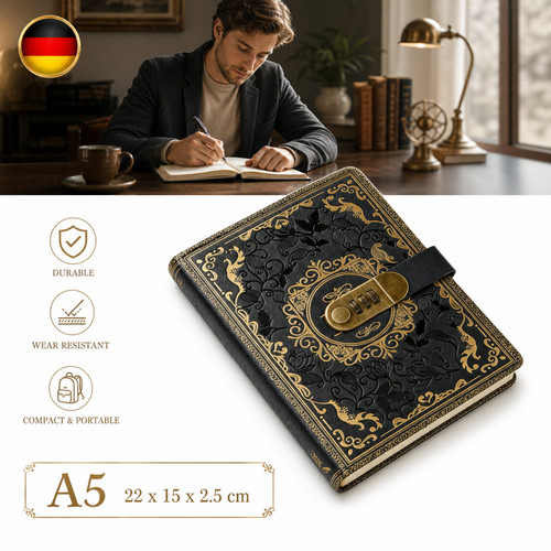 Passwort tagebuch kunstleder - tagebuch,