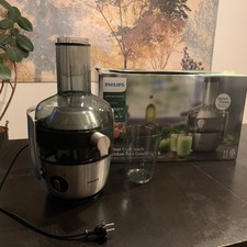 Philips Entsafter Zentrifuge HR 1871 1100W Entsafter mit Fiber Booster Silber