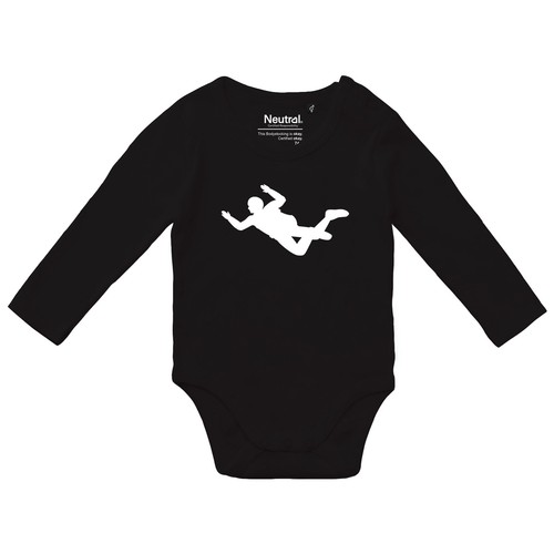 Baby body skydiving silhouette - baby,