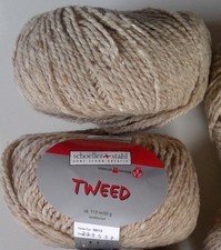 2 Knäuel Schoeller und Stahl Tweed Farbe 13 beige Wolle Polyamid 100g