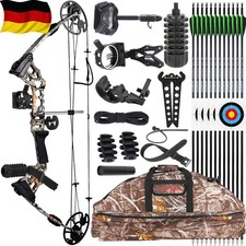 20-70lbs Compoundbogen Set Jagdbogen Carbonpfeile Sportbogen Bogenschießen Jagd