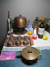 Feuerzangenbowle Kupfer Set "Stöckli" Mussbach Metall Tablett Unters. Rumkanne