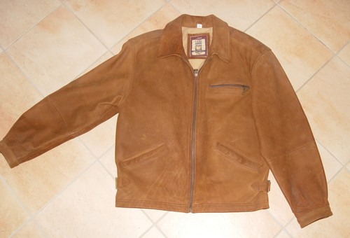 Herren lederjacke braun - braun, echt