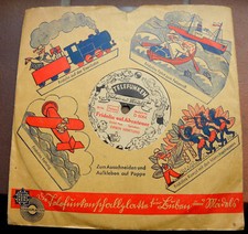 W004/ HARTUNG-Fridolin auf Abenteuer-Hörspiel-Kinderplatte COVER-78rpm Schellack