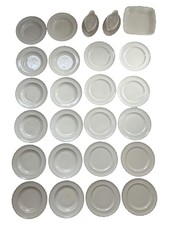 EPIAG Servierset Klassisch Weiß Porzellan Teller Soßenkännchen Geschirr Set