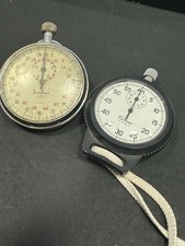 2 x Seltene Hanhart und Corsar Analog Stoppuhr 3 Jewels Hanhart Stopuhr /