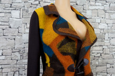 TAHARI EXTRAVAGANTE DAMEN STRICKJACKE WOLLE MIX KOCHWOLLE WALK MEHRFARBIG  38  