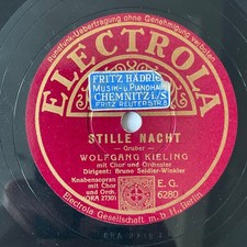 Schellackplatte Weihnachten WOLFGANG KIELING "Stille Nacht" KNABENSOPRAN