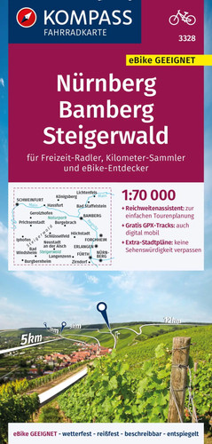 Kompass fahrradkarte 3328 - kompass,