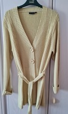 Strickjacke....Cardigan... senf gelb .... Gr. 40....