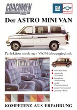 CHEVROLET ASTRO Mini Van 4.3 V6 COACHMEN Prospekt Brochure Sheet 80