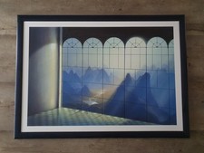 Hans-Werner Sahm BELVEDERE XXL Poster Kunstdruck Bild mit Holzrahmen 107x77cm