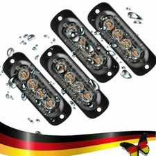 4x Auto 4 LED Frontblitzer Warnleuchten Blitzlicht Strobe Leuchte 12-24V LKW DHL