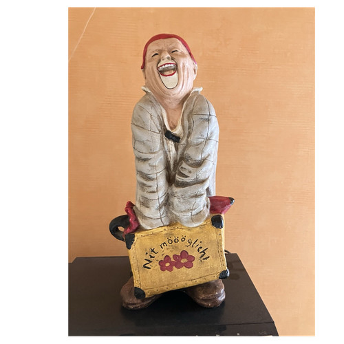 Clown mit schild nit - clown, 'nit