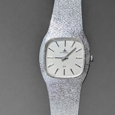 Dugena Sir 14k White Gold Bark Finish 24 December 1975
