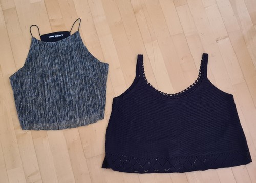 Tanktops schwarz strick - 2,