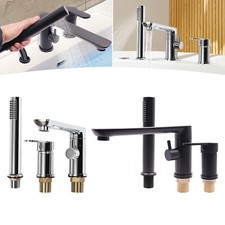 3-Loch Einhand-Wannenkombination Badewannenmischer Wannenarmatur chrom