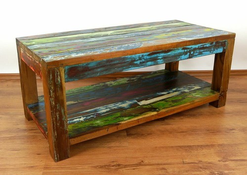 Tisch mit ablage - ablage,, recycelt