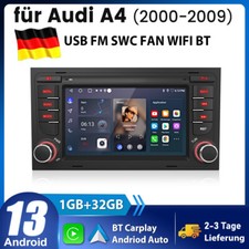 Für Audi A4 8E 8H B6 B7 2000-2009 Android 14 Autoradio GPS Navi Carplay SWC DAB+