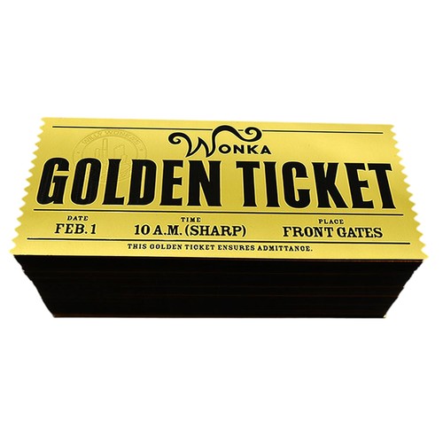 100 stück wonka golden ticket - 100,