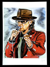 Kunst Druck Grafik MUSIK-LEGENDEN Bild handsigniert, limitiert, nummeriert