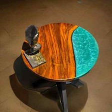 18 " Personalisiert Epoxid Table Top, Handmade Naturholz Harz Stil