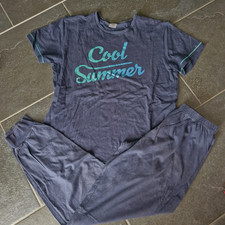 CALIDA Schlafanzug lange Hose Schlafi Nachthemd blau Gr. 152/158