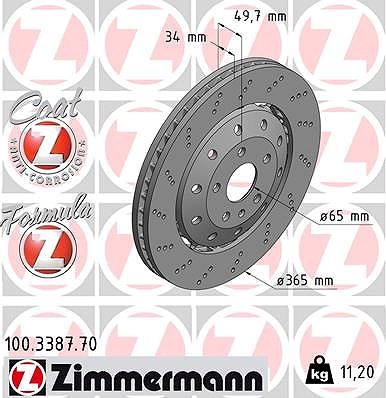 Zimmermann bremsscheibe - 2x,