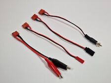 4x Amewi T-Stecker Adapterkabel BEC Graupner Futaba JR Krokodilklemmen Ladegerät