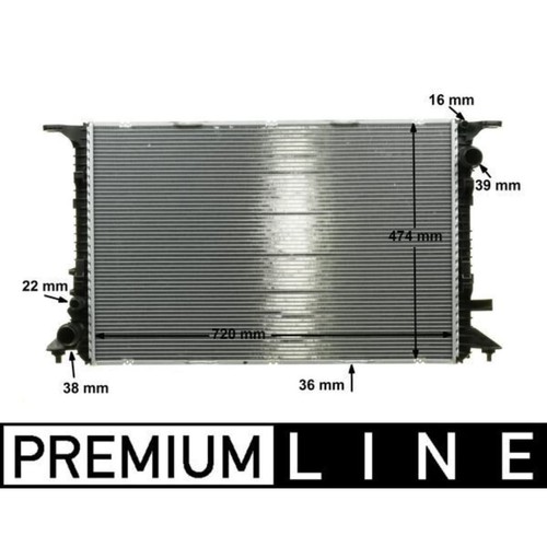 Kühler motorkühlung mahle - kühler,