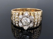 Unikat Jugendstil Ring Blüte