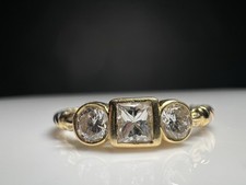 18K 750 Gold Damenring 3x