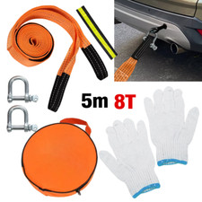 PKW Abschleppseil 5Meter 8T Abschleppgurt Zugseil Abschlepp Seil Gurt Bergegurt