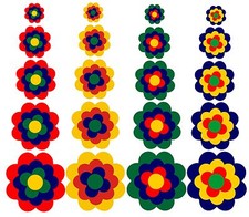 Blumen Aufkleber Pril blume Prilblumen Retroblume 20 Stück Set  Autoaufkleber