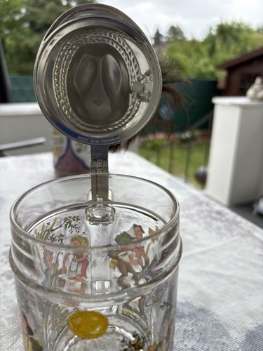 Bierkrug glaskrug mit deckel - mit,