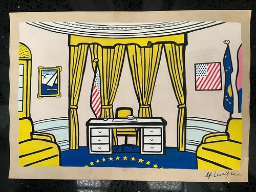 Roy lichtenstein - roy, (handarbeit)