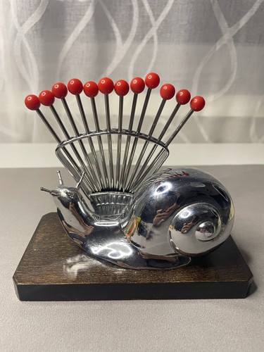 Vintage chrome snail - chrome, cocktail