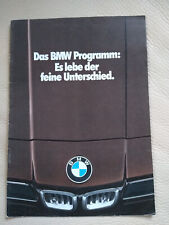 Prospekt BMW Programm 1977 3er E21 5er E12 6er E24 7er E23 M 323i 528i 633i 733i