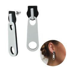 schwarz weiße Ohrringe Ohrhänger Reißverschluß Zipper Partyschmuck Modeschmuck