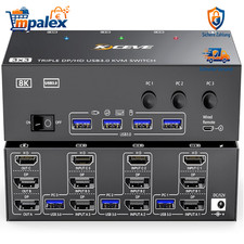 Kvm switch 3 monitore - switch, pc