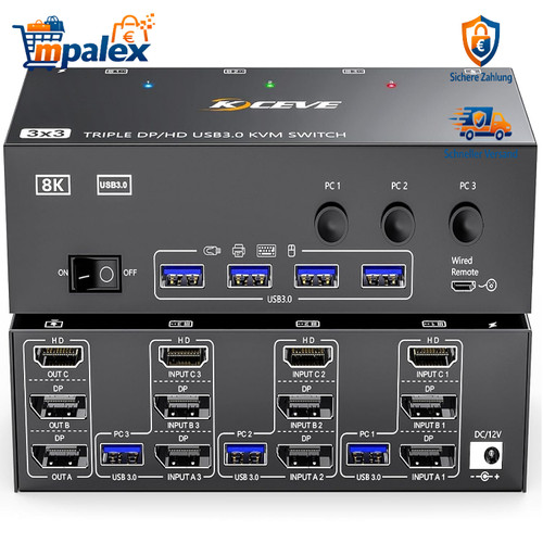 Kvm switch 3 monitore - 3,